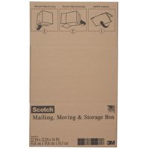Scotch 8022FB Folded Shipping & Storage Box, 22" x 22" x 14", Brown