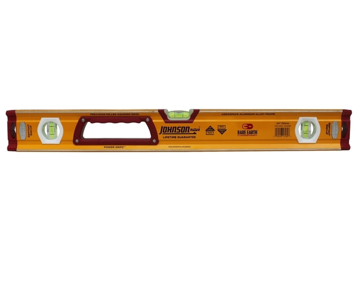 Johnson Level 1718-2400 Magnetic Heavy Duty Aluminum Box Level, 24 Inch