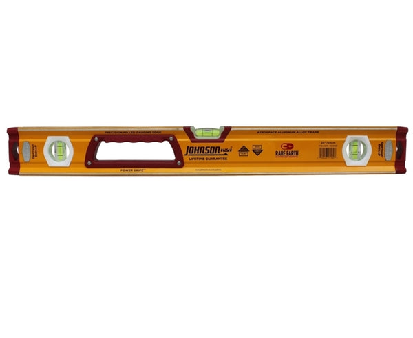 Johnson Level 1718-2400 Magnetic Heavy Duty Aluminum Box Level, 24 Inch