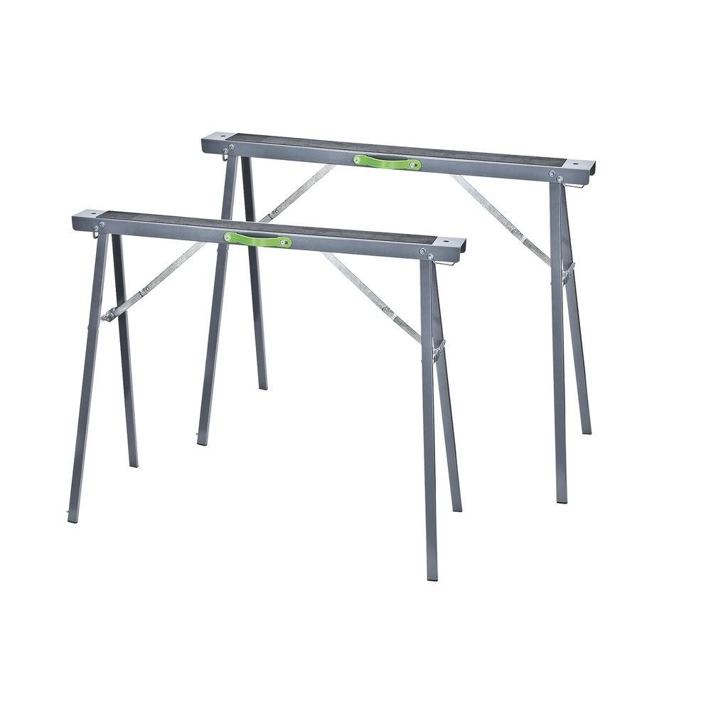 Genesis GSH400A-2 Metal Foldable Saw Horse Set, 2 Piece