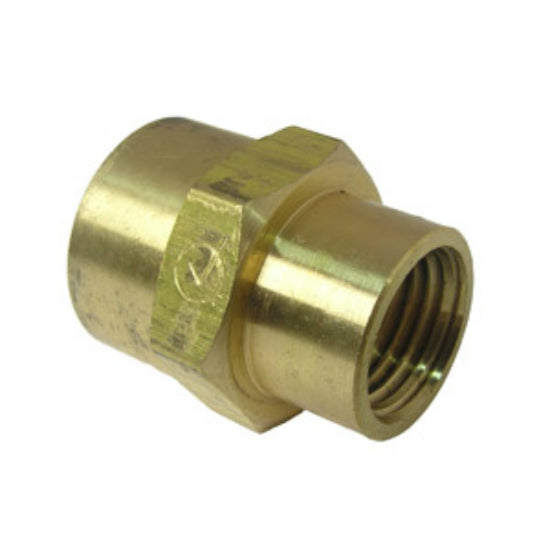 Lasco 17-9275 Brass Reducing Hex Bushing, 3/8" FPT x 1/4" FPT