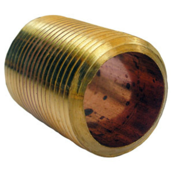 Lasco 17-9481 Lead Free Brass Pipe Nipple, 3/4" MPT x 1-3/8" Close
