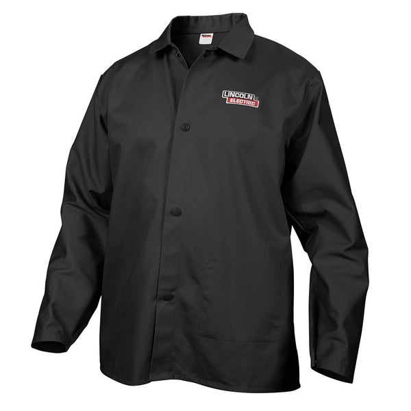 Lincoln Electric® KH808XL Flame Retardant Polyester Welding Jacket, XL, Black