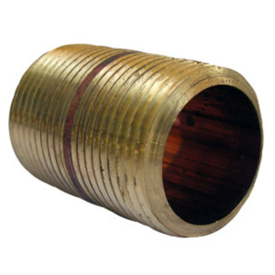 Lasco 17-9483 Lead Free Brass Pipe Nipple, 3/4" MPT x 1-1/2" Short