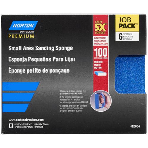 Norton 07660782084 5X Small Area Sanding Sponge Medium, 120 Grit
