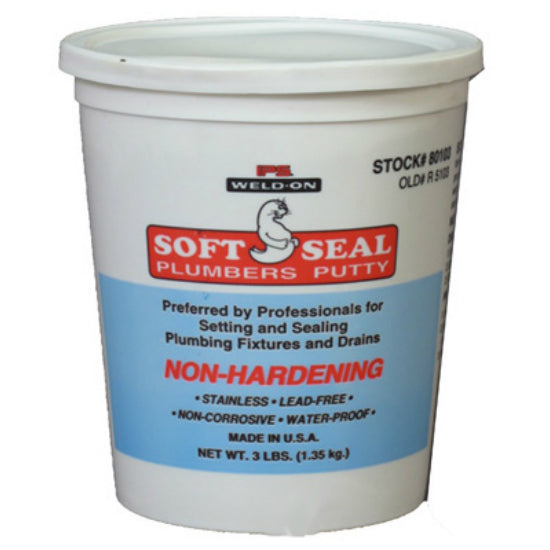 Weld-On® 80100 Soft Seal Plumber Putty, 14 Oz