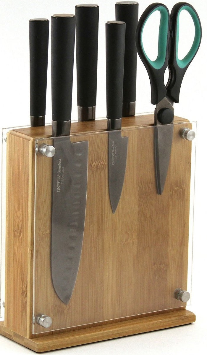 Oneida 55169 7- Piece Titanium Knife Block Set