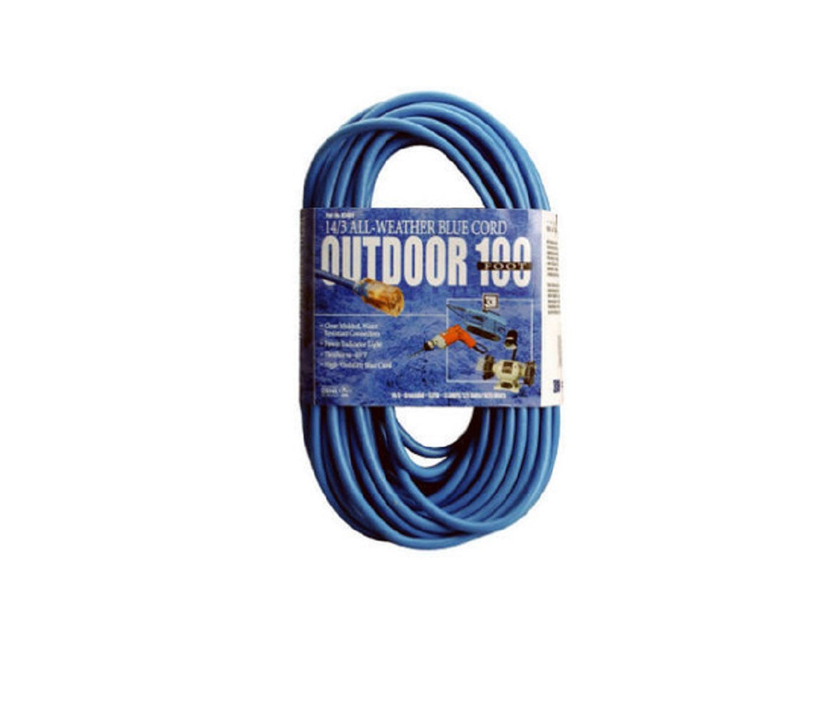 Coleman Cable® 02569-06 High-Visibility/Low Temp Outdoor Extension Cord, 100'