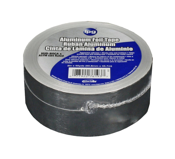 Intertape 9202 Aluminum Foil Tape, 2-Inch x 50-Yard, Silver