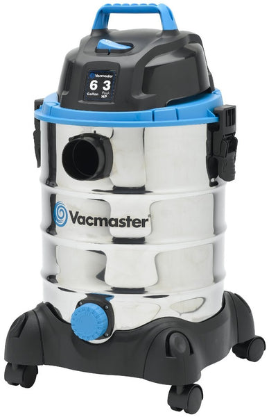 Vacmaster VQ607SFD Stainless Steel Wet/Dry Vacuum, 6 Gallon, 3 Peak HP