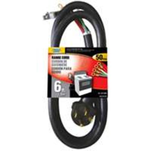 Power Zone ORR628206 Range Cord 6/2&8/2 Black 6&#039;