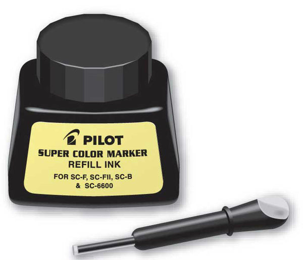 Pilot Pen 43500 Permanent Marker Refills with Ink Dropper, Black