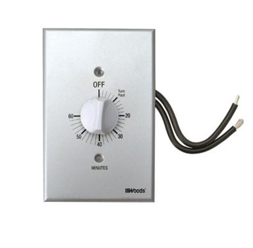 Woods 59719 60 Minute Spring Wound Timer, Gray