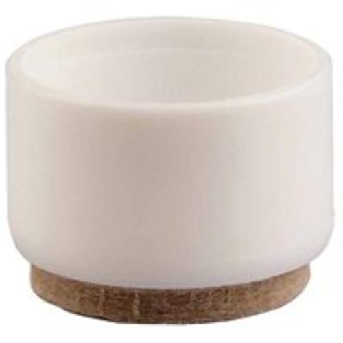 Shepherd 3924 Plastic Leg Tip with Felt 1-1/4", White