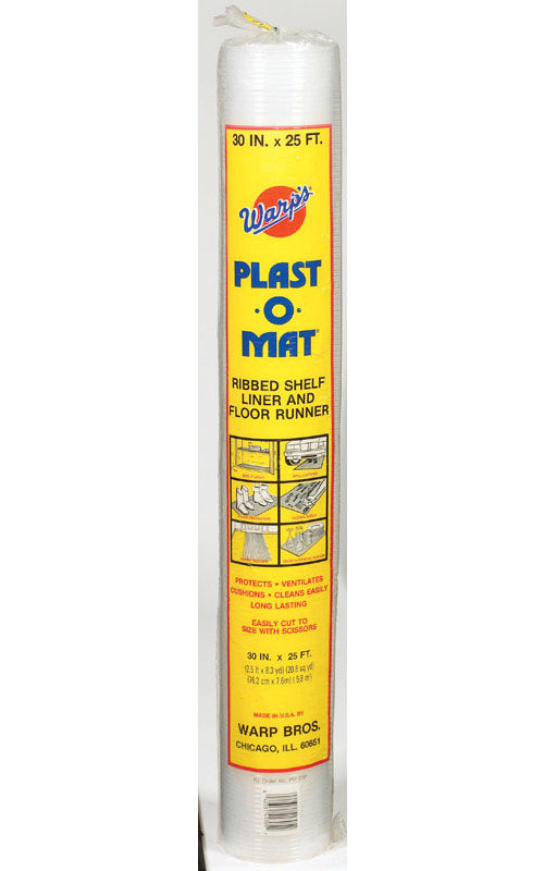 Clear Plast-O-Mat Ribbed Shelf Liner