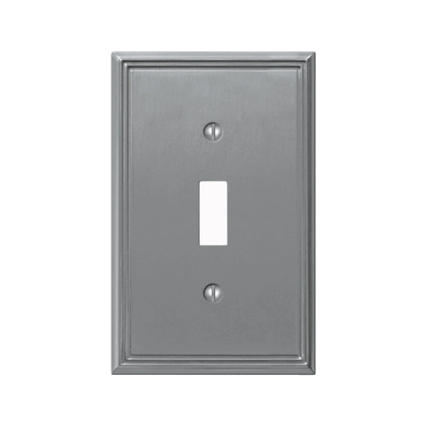 Amerelle 77TBN Metro Line 1 Toggle Wall Plate, Brushed Nickel