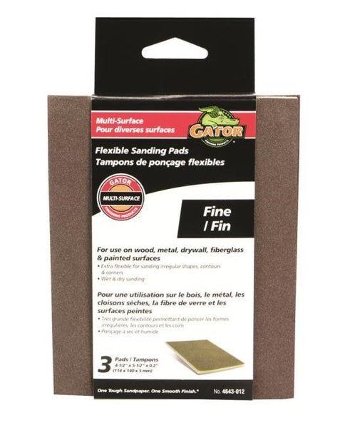 Gator 4643-012 Waterproof Sanding Pad, 180 Grit, Synthetic Fiber