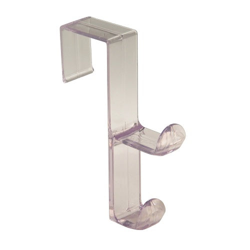 InterDesign 16100 Over The Door Double Hook, Clear