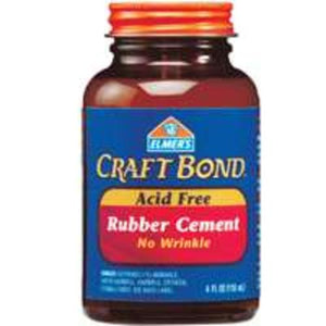 Elmer's E425 "Craft Bond" Craft Rubber Cement 4 Oz.