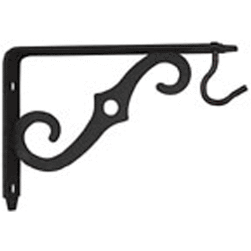 Stanley Hardware 274-480 Ornamental Plant Brackets With Swivel Hook, Antique Black