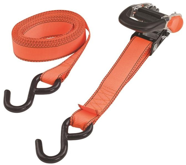ProSource FH4013 Ratchet Tie Down, 1.25" x 16&#039;, Orange, 2/Pack