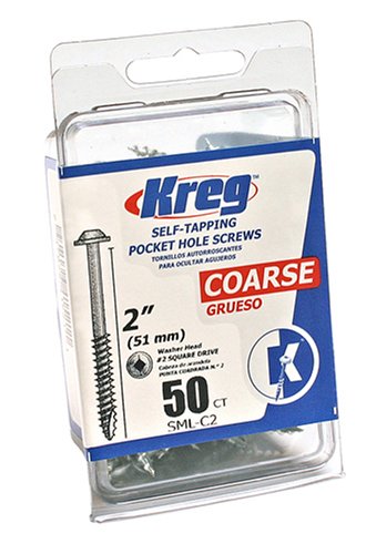 Kreg SML-C2-50 Coarse Pocket Hole Screw, #8 x 2", 50 Ct