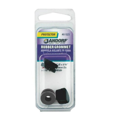 Jandorf 61523 Rubber Grommet, 5/8" x 17/64" x 5/16"