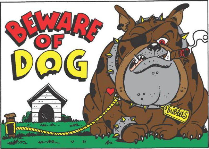 Hy-Ko 20542 Beware Of Dog Novelty Sign 10 x 14"
