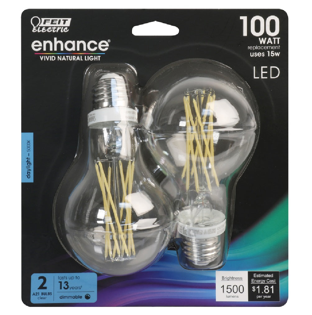 Feit Electric BPA1900C950CAF2 Enhance Dimmable A21 Filament LED Bulb