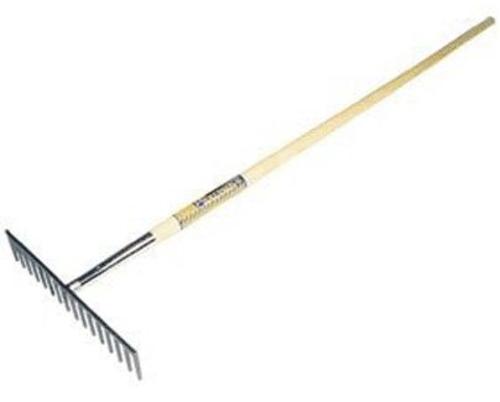 Seymour SR-30 30 Series Stone Rake With Wood Handle, 66", 14 Tine