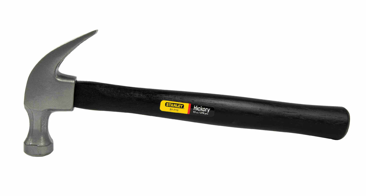 Stanley 51-713 Curved Claw Hammer 13 Oz, Hickory Handle