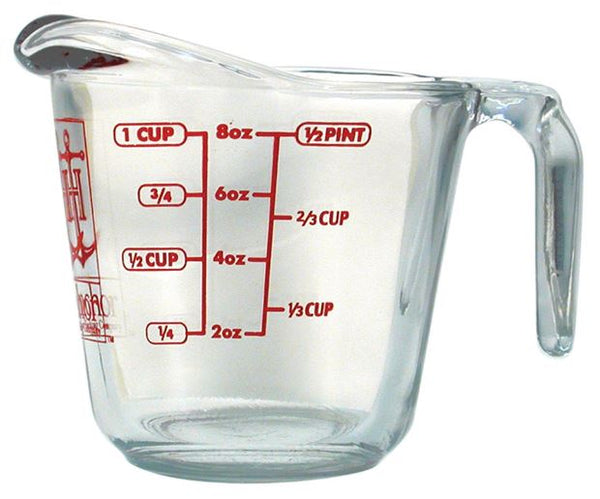 Anchor Hocking 4901 Measuring Cup, Glass, 8 Oz