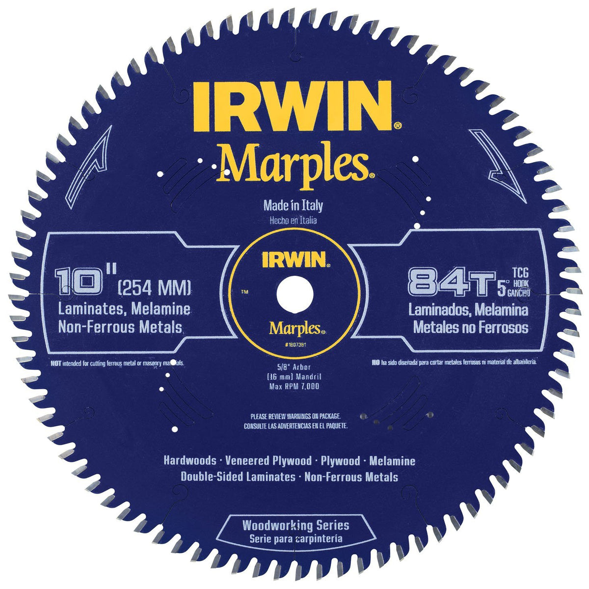 Irwin 1807381 84-T Marples Woodworking Series Circular Saw Blade, 10"