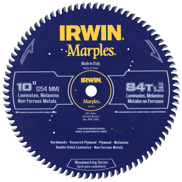 Irwin 1807381 84-T Marples Woodworking Series Circular Saw Blade, 10"