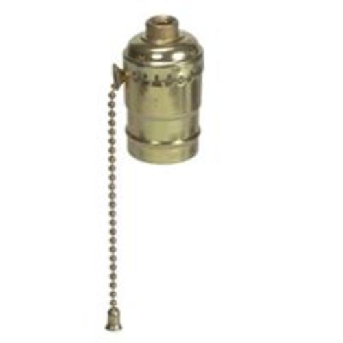 Cooper Wiring BP980ABD Pullchain Metal Lampholder, Aluminum, 660W/250V