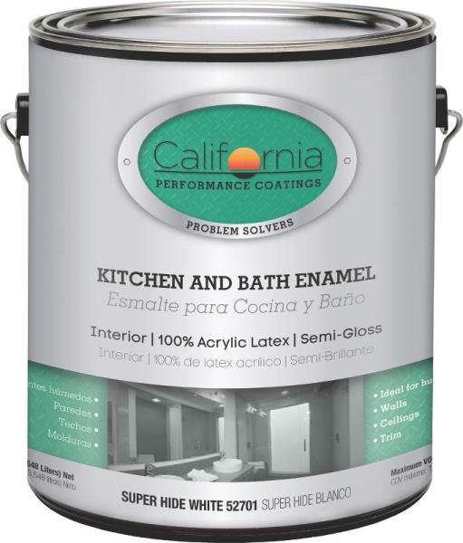 California Paints 52701-1 Acrylic Semi-Gloss Kitchen & Bath Enamel, Gallon