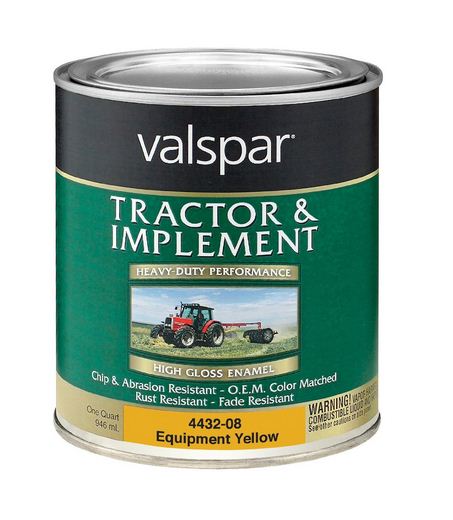 Valspar 018.4432-08.005 Tractor and Implement Paint 1 Quart, Yellow