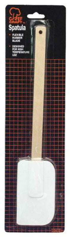 Chef Craft 20632 High Temp Silicone Rubber Spatula with Wood Handle, 11-1/2"