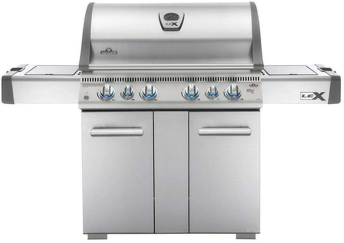 Napoleon LEX605RSBIPSS LEX 605 Propane Gas Grill With Side Burner and Infrared Bottom & Rear Burners, 90500 BTU