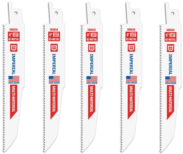 Imperial Blades IBD610-5 Reciprocating Saw Blades, 6"