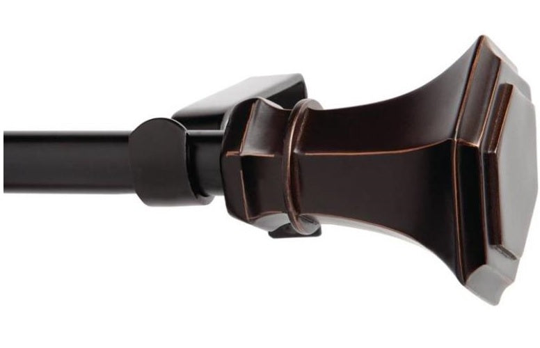 Kenney KN80106 Curtain Rod, 36"-66", Oil Rubbed Bronze