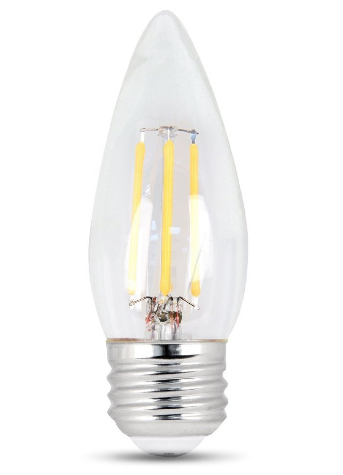 Feit Electric BPETC40/827/LED/2 Torp Tip LED Light Bulb, Soft White, 40 watts