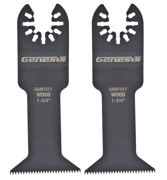 Genesis GAMT517-2 Course Tooth Flush Cut Blade, 1-3/4", 2-Pack