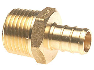Apollo Valves APXMA3412 PEX Male Adapter, Brass, 3/4" x 1/2"