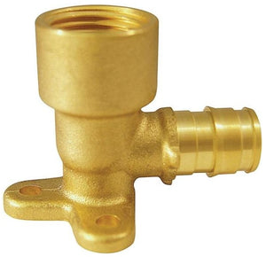 Apollo EPXDEE12 Drop Ear Elbow, Brass, Pex x FPT, 1/2"