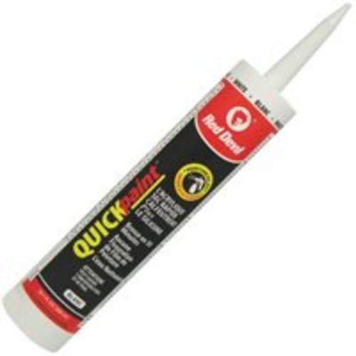Red Devil 00130CA Quick Paint Acrylic Caulk, White, 10.1 Oz