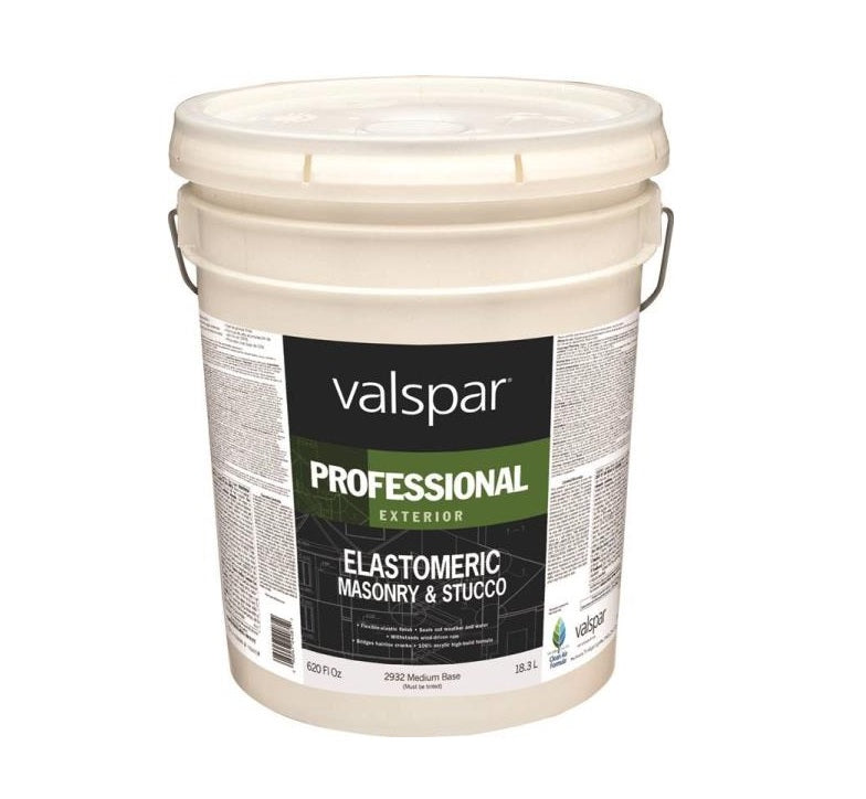 Valspar 2932 Elastomeric Exterior Masonry and Stucco Paint, 5 Gallon