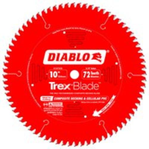 Diablo Trex D1072CD 72-Teeth Composite Deck Blade 10"x5/8"