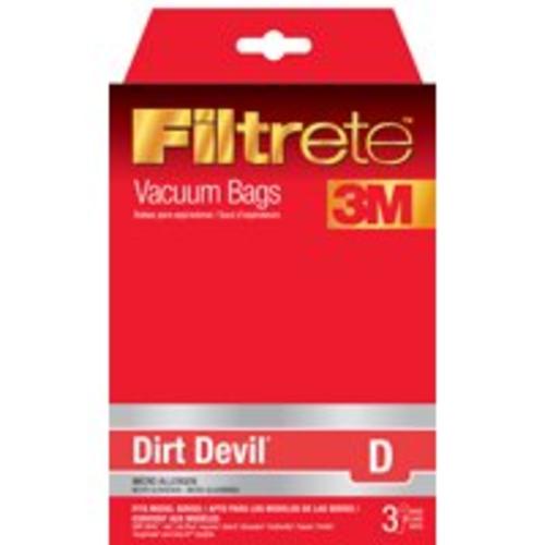 Filtrete 65701A-6 Vacuum Cleaner Bag, Dirt Devil Style D