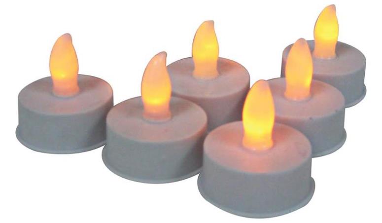 Holiday Basix E03397 Flameless Tealight LED Candle, Set of 6